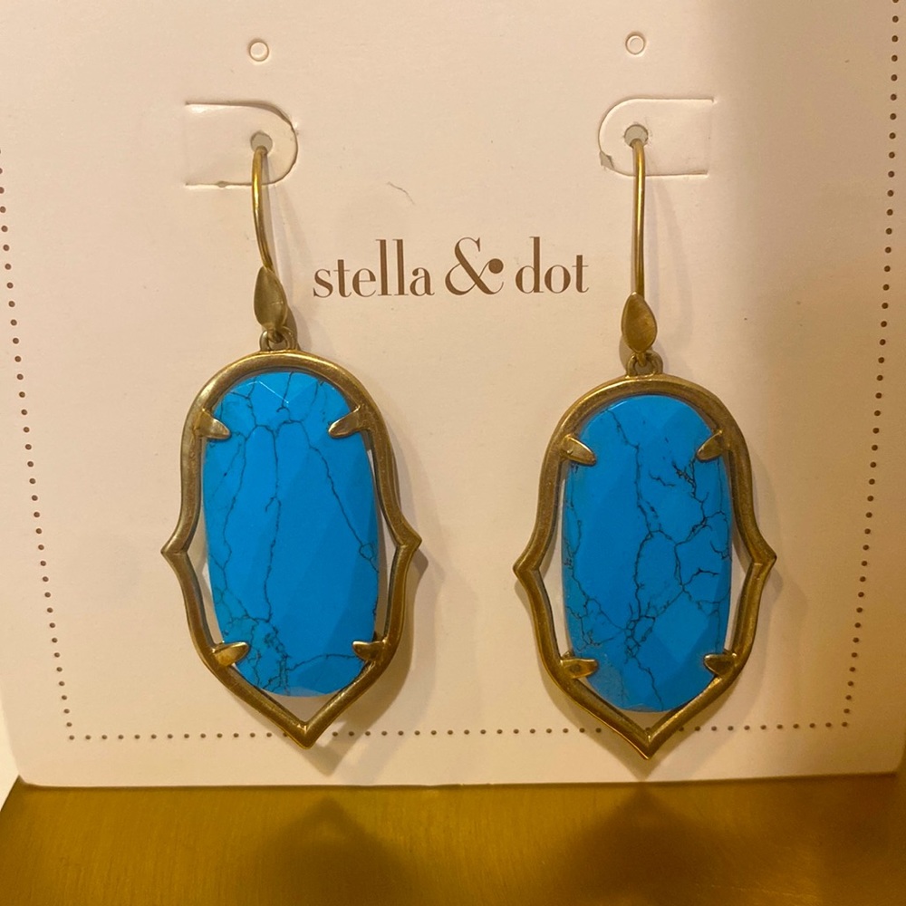 Stella and dot turquoise earrings